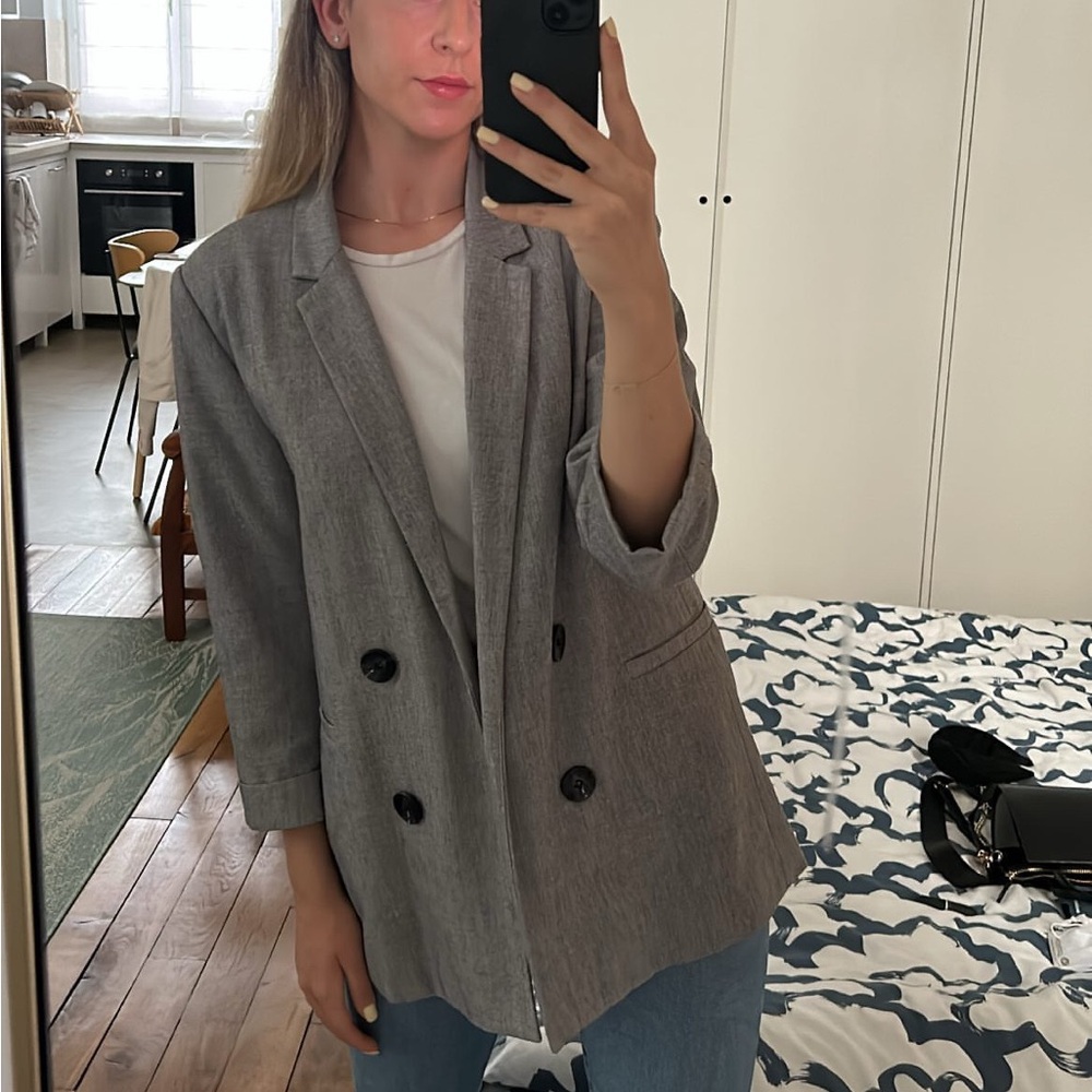Oversized Grey Blazer